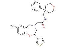 2-[7-methyl-2-(3-thienyl)-2,3-dihydro-1,4-benzoxazepin-4(5H)-yl]-N-[(4-phenyltetrahydro-2H-pyran-4-yl)methyl]acetamide