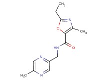 2-ethyl-4-methyl-N-[(5-methylpyrazin-2-yl)methyl]-1,3-oxazole-5-carboxamide