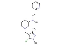 1-[(5-chloro-1,3-dimethyl-1H-pyrazol-4-yl)methyl]-N-methyl-N-[2-(2-pyridinyl)ethyl]-3-piperidinamine