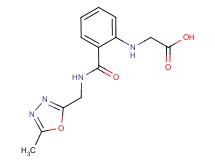 {[2-({[(5-methyl-1,3,4-oxadiazol-2-yl)methyl]amino}carbonyl)phenyl]amino}acetic acid
