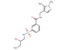 N-[(1,5-dimethyl-1H-pyrazol-4-yl)methyl]-3-{[(2-hydroxybutyl)amino]sulfonyl}benzamide