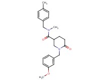 1-(3-methoxybenzyl)-N-methyl-N-(4-methylbenzyl)-6-oxo-3-piperidinecarboxamide