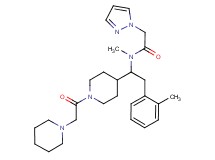 N-methyl-N-{2-(2-methylphenyl)-1-[1-(1-piperidinylacetyl)-4-piperidinyl]ethyl}-2-(1H-pyrazol-1-yl)acetamide
