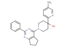 4-(5-methylpyridin-2-yl)-1-(2-phenyl-6,7-dihydro-5H-cyclopenta[d]pyrimidin-4-yl)piperidin-4-ol