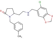 5-(2-{[(6-chloro-1,3-benzodioxol-5-yl)methyl]amino}ethyl)-1-(3-methylbenzyl)-2-pyrrolidinone