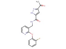 3-acetyl-N-{[2-(2-fluorophenoxy)pyridin-3-yl]methyl}-1H-pyrazole-5-carboxamide