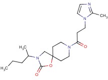 3-(1-methylbutyl)-8-[3-(2-methyl-1H-imidazol-1-yl)propanoyl]-1-oxa-3,8-diazaspiro[4.5]decan-2-one