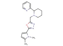 2-(1-{[5-(1,5-dimethyl-1H-pyrrol-2-yl)-1,3,4-oxadiazol-2-yl]methyl}-2-piperidinyl)pyridine