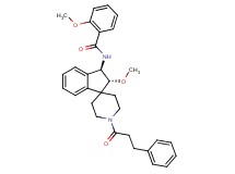 2-methoxy-N-[(2R*,3R*)-2-methoxy-1'-(3-phenylpropanoyl)-2,3-dihydrospiro[indene-1,4'-piperidin]-3-yl]benzamide