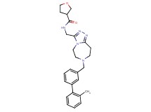 N-({7-[(2'-methyl-3-biphenylyl)methyl]-6,7,8,9-tetrahydro-5H-[1,2,4]triazolo[4,3-d][1,4]diazepin-3-yl}methyl)tetrahydro-3-furancarboxamide