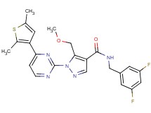 N-(3,5-difluorobenzyl)-1-[4-(2,5-dimethyl-3-thienyl)-2-pyrimidinyl]-5-(methoxymethyl)-1H-pyrazole-4-carboxamide