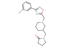 1-[(1-{[3-(3-chlorophenyl)-1,2,4-oxadiazol-5-yl]methyl}-3-piperidinyl)methyl]-2-pyrrolidinone