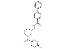 N-({1-[(6-oxo-1,4,5,6-tetrahydro-3-pyridazinyl)carbonyl]-3-piperidinyl}methyl)-4-biphenylcarboxamide