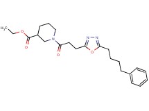ethyl 1-{3-[5-(4-phenylbutyl)-1,3,4-oxadiazol-2-yl]propanoyl}-3-piperidinecarboxylate
