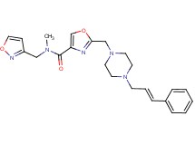 N-(3-isoxazolylmethyl)-N-methyl-2-({4-[(2E)-3-phenyl-2-propen-1-yl]-1-piperazinyl}methyl)-1,3-oxazole-4-carboxamide