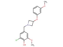 2-chloro-6-methoxy-4-{[3-(3-methoxyphenoxy)-1-azetidinyl]methyl}phenol