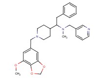 (1-{1-[(7-methoxy-1,3-benzodioxol-5-yl)methyl]-4-piperidinyl}-2-phenylethyl)methyl(3-pyridinylmethyl)amine