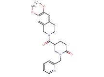 5-[(6,7-dimethoxy-3,4-dihydro-2(1H)-isoquinolinyl)carbonyl]-1-(2-pyridinylmethyl)-2-piperidinone