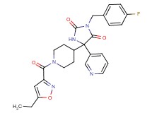 5-{1-[(5-ethyl-3-isoxazolyl)carbonyl]-4-piperidinyl}-3-(4-fluorobenzyl)-5-(3-pyridinyl)-2,4-imidazolidinedione