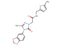 2-[4-(1,3-benzodioxol-5-yl)-3-methyl-5-oxo-4,5-dihydro-1H-1,2,4-triazol-1-yl]-N-[(5-methyl-2-furyl)methyl]acetamide