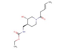 ethyl ({(3S*,4S*)-3-hydroxy-1-[(3E)-pent-3-enoyl]piperidin-4-yl}methyl)carbamate