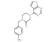 1-(4-methylbenzyl)-4-thieno[2,3-d]pyrimidin-4-yl-2-piperazinone