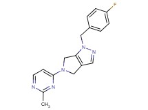 1-(4-fluorobenzyl)-5-(2-methylpyrimidin-4-yl)-1,4,5,6-tetrahydropyrrolo[3,4-c]pyrazole