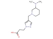 3-(4-{[3-(dimethylamino)piperidin-1-yl]methyl}-1H-pyrazol-1-yl)propanoic acid