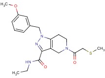 N-ethyl-1-(3-methoxybenzyl)-5-[(methylthio)acetyl]-4,5,6,7-tetrahydro-1H-pyrazolo[4,3-c]pyridine-3-carboxamide