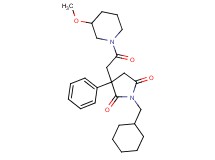 1-(cyclohexylmethyl)-3-[2-(3-methoxy-1-piperidinyl)-2-oxoethyl]-3-phenyl-2,5-pyrrolidinedione
