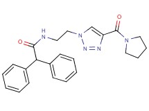 2,2-diphenyl-N-{2-[4-(1-pyrrolidinylcarbonyl)-1H-1,2,3-triazol-1-yl]ethyl}acetamide