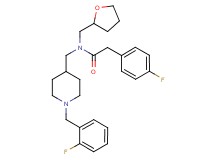 N-{[1-(2-fluorobenzyl)-4-piperidinyl]methyl}-2-(4-fluorophenyl)-N-(tetrahydro-2-furanylmethyl)acetamide