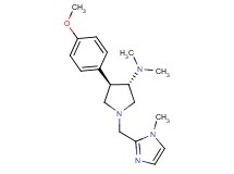 (3S*,4R*)-4-(4-methoxyphenyl)-N,N-dimethyl-1-[(1-methyl-1H-imidazol-2-yl)methyl]-3-pyrrolidinamine