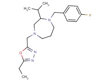 4-[(5-ethyl-1,3,4-oxadiazol-2-yl)methyl]-1-(4-fluorobenzyl)-2-isopropyl-1,4-diazepane