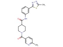 1-[(6-methyl-3-pyridinyl)carbonyl]-N-[3-(5-methyl-1,3,4-thiadiazol-2-yl)phenyl]-4-piperidinecarboxamide