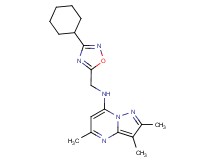 N-[(3-cyclohexyl-1,2,4-oxadiazol-5-yl)methyl]-2,3,5-trimethylpyrazolo[1,5-a]pyrimidin-7-amine