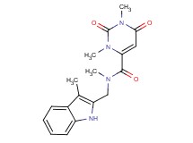 N,1,3-trimethyl-N-[(3-methyl-1H-indol-2-yl)methyl]-2,6-dioxo-1,2,3,6-tetrahydro-4-pyrimidinecarboxamide acetate