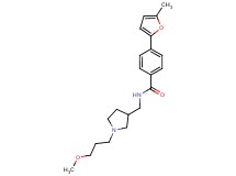N-{[1-(3-methoxypropyl)pyrrolidin-3-yl]methyl}-4-(5-methyl-2-furyl)benzamide