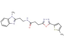 N-[2-(1-methyl-1H-benzimidazol-2-yl)ethyl]-3-[5-(5-methyl-2-thienyl)-1,3,4-oxadiazol-2-yl]propanamide