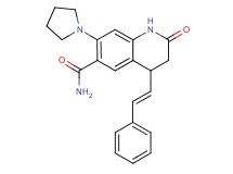 2-oxo-4-[(E)-2-phenylvinyl]-7-pyrrolidin-1-yl-1,2,3,4-tetrahydroquinoline-6-carboxamide