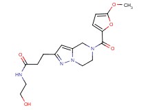 N-(2-hydroxyethyl)-3-[5-(5-methoxy-2-furoyl)-4,5,6,7-tetrahydropyrazolo[1,5-a]pyrazin-2-yl]propanamide