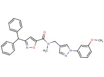 3-(diphenylmethyl)-N-{[1-(3-methoxyphenyl)-1H-pyrazol-4-yl]methyl}-N-methyl-5-isoxazolecarboxamide