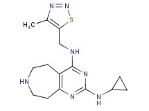 N~2~-cyclopropyl-N~4~-[(4-methyl-1,2,3-thiadiazol-5-yl)methyl]-6,7,8,9-tetrahydro-5H-pyrimido[4,5-d]azepine-2,4-diamine