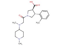 (3S*,4R*)-1-[N-methyl-N-(1-methylpiperidin-4-yl)glycyl]-4-(2-methylphenyl)pyrrolidine-3-carboxylic acid