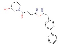 1-{3-[5-(4-biphenylylmethyl)-1,3,4-oxadiazol-2-yl]propanoyl}-3-piperidinol