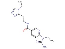2-amino-3-ethyl-N-[2-(4-ethyl-4H-1,2,4-triazol-3-yl)ethyl]-3H-imidazo[4,5-b]pyridine-6-carboxamide