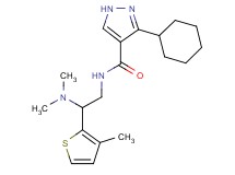3-cyclohexyl-N-[2-(dimethylamino)-2-(3-methyl-2-thienyl)ethyl]-1H-pyrazole-4-carboxamide