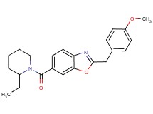 6-[(2-ethyl-1-piperidinyl)carbonyl]-2-(4-methoxybenzyl)-1,3-benzoxazole