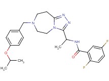 2,5-difluoro-N-{1-[7-(4-isopropoxybenzyl)-6,7,8,9-tetrahydro-5H-[1,2,4]triazolo[4,3-d][1,4]diazepin-3-yl]ethyl}benzamide