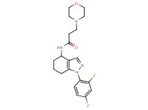 N-[1-(2,4-difluorophenyl)-4,5,6,7-tetrahydro-1H-indazol-4-yl]-3-(4-morpholinyl)propanamide